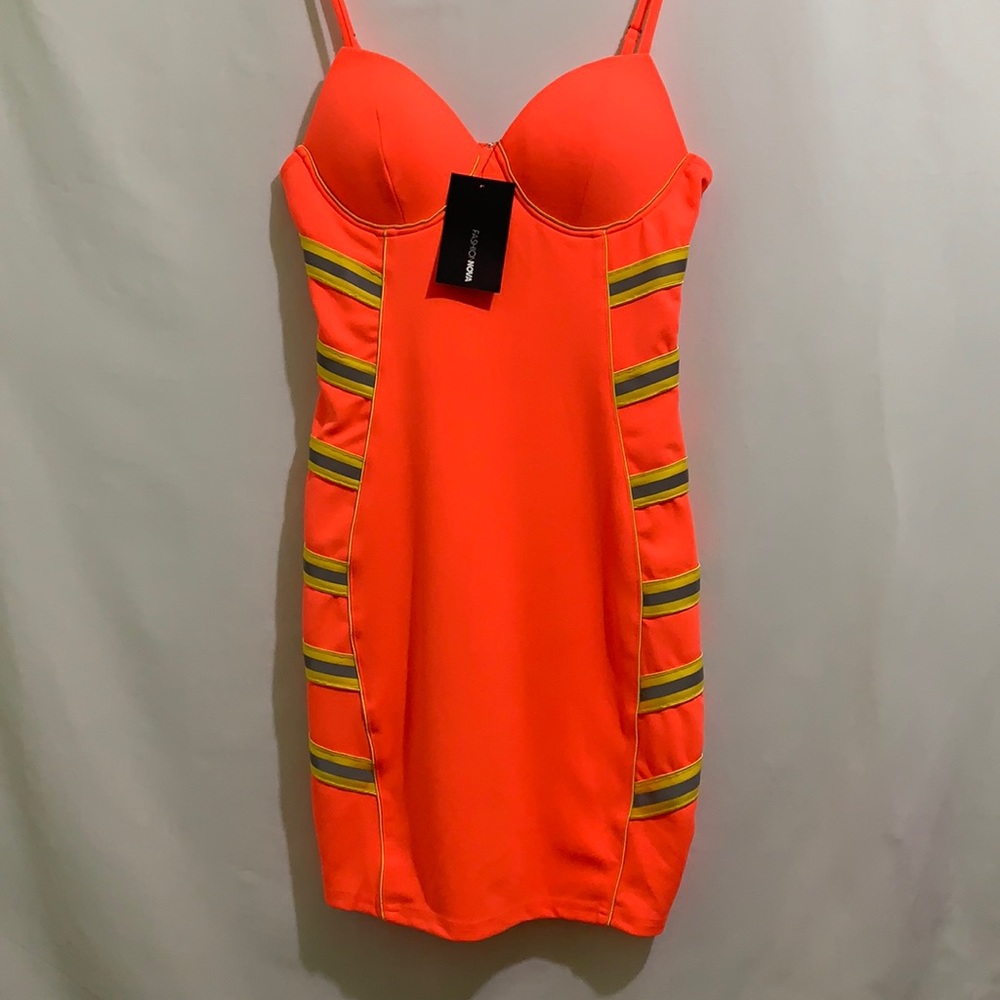 Fashion Nova Reflective Side Mini Dress